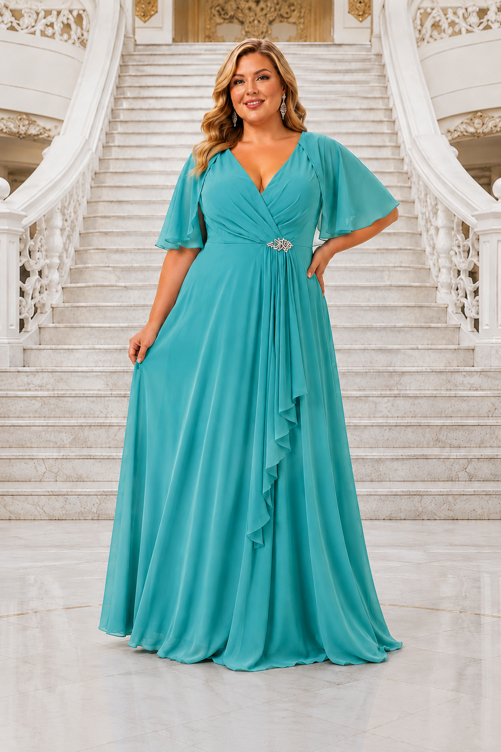 Vestido Ingrid TG Turquesa