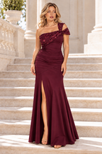 Vestido largo Fiama Burdeos