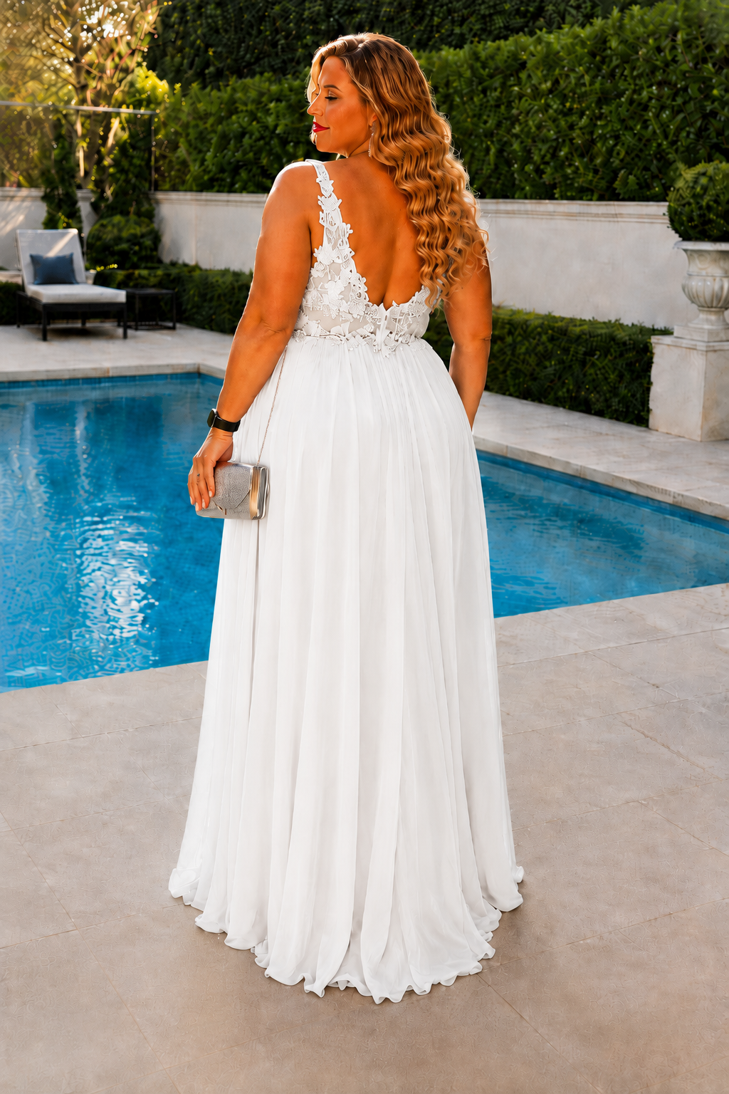 Vestido largo TG Eda Blanco
