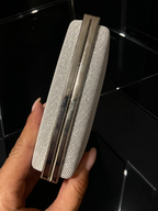 Bolso clutch plata brillo