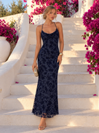Vestido largo Brooklyn Marino