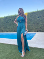 Vestido largo Suhaila Turquesa