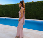 Vestido largo Sicilia Rosa