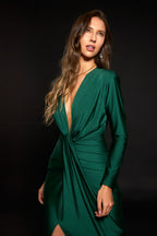 Vestido largo Alexandra manga botella