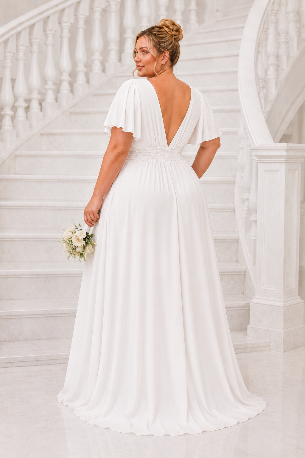 Mono largo curvy Novia manga New York