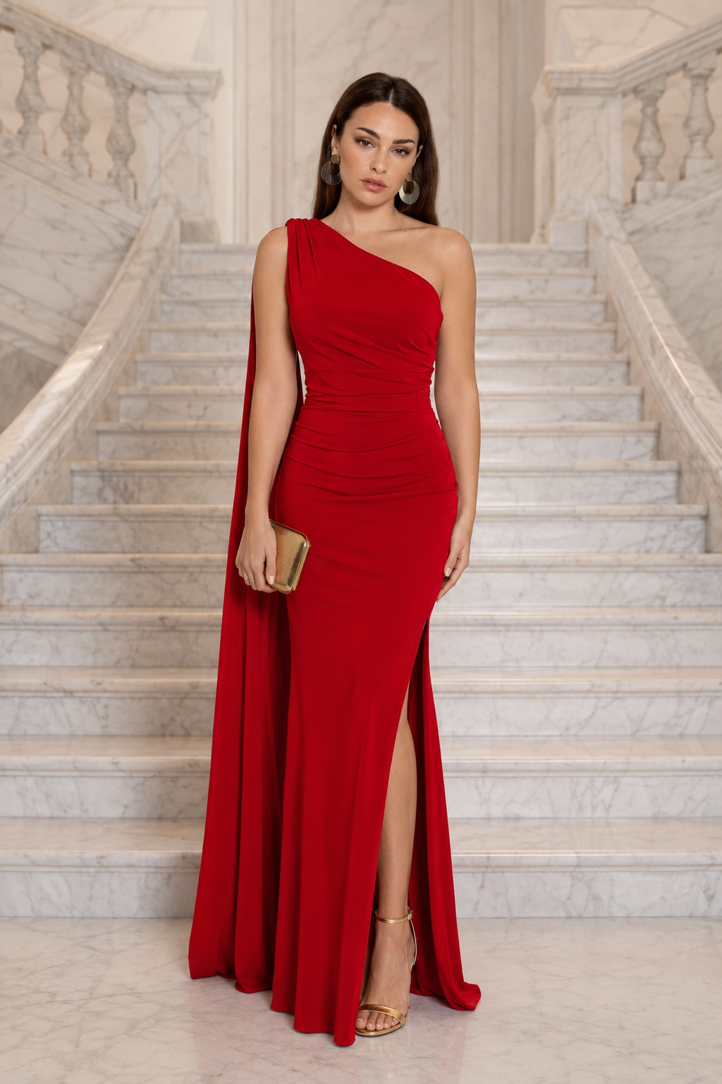 Vestido largo Amaia Rojo