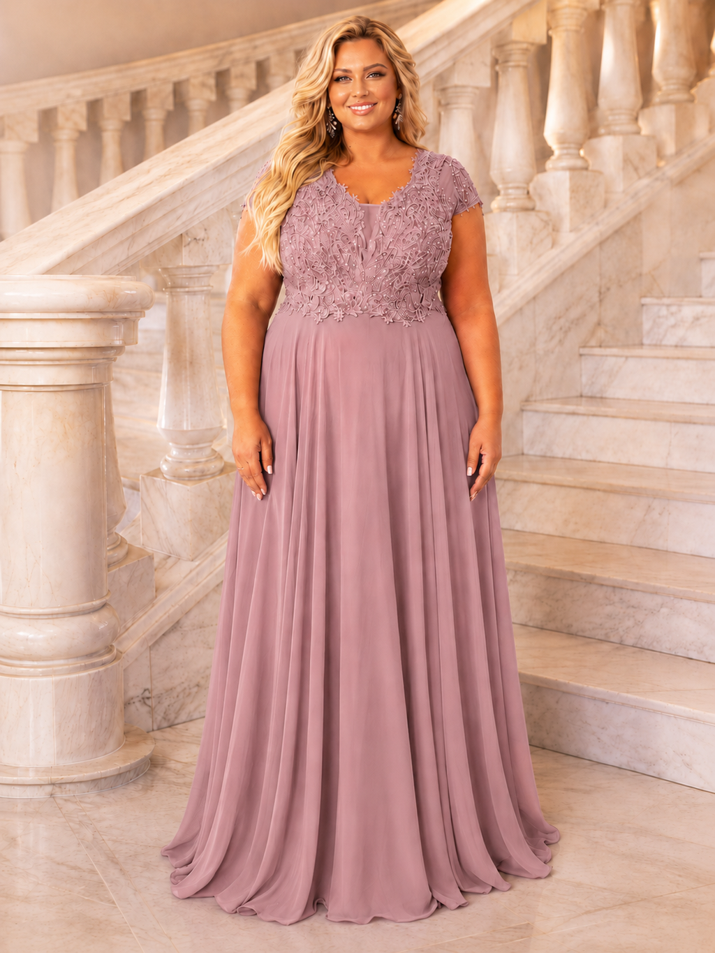 Vestido largo TG Italia Rosa