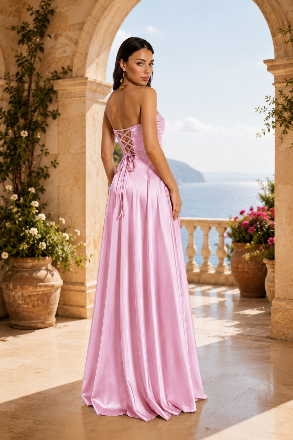 Vestido largo Xiana Rosa