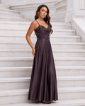 Vestido largo Belha chocolate