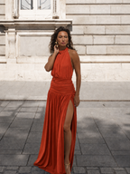 Vestido Largo Dilema Teja