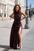 Vestido Largo Dilema chocolate