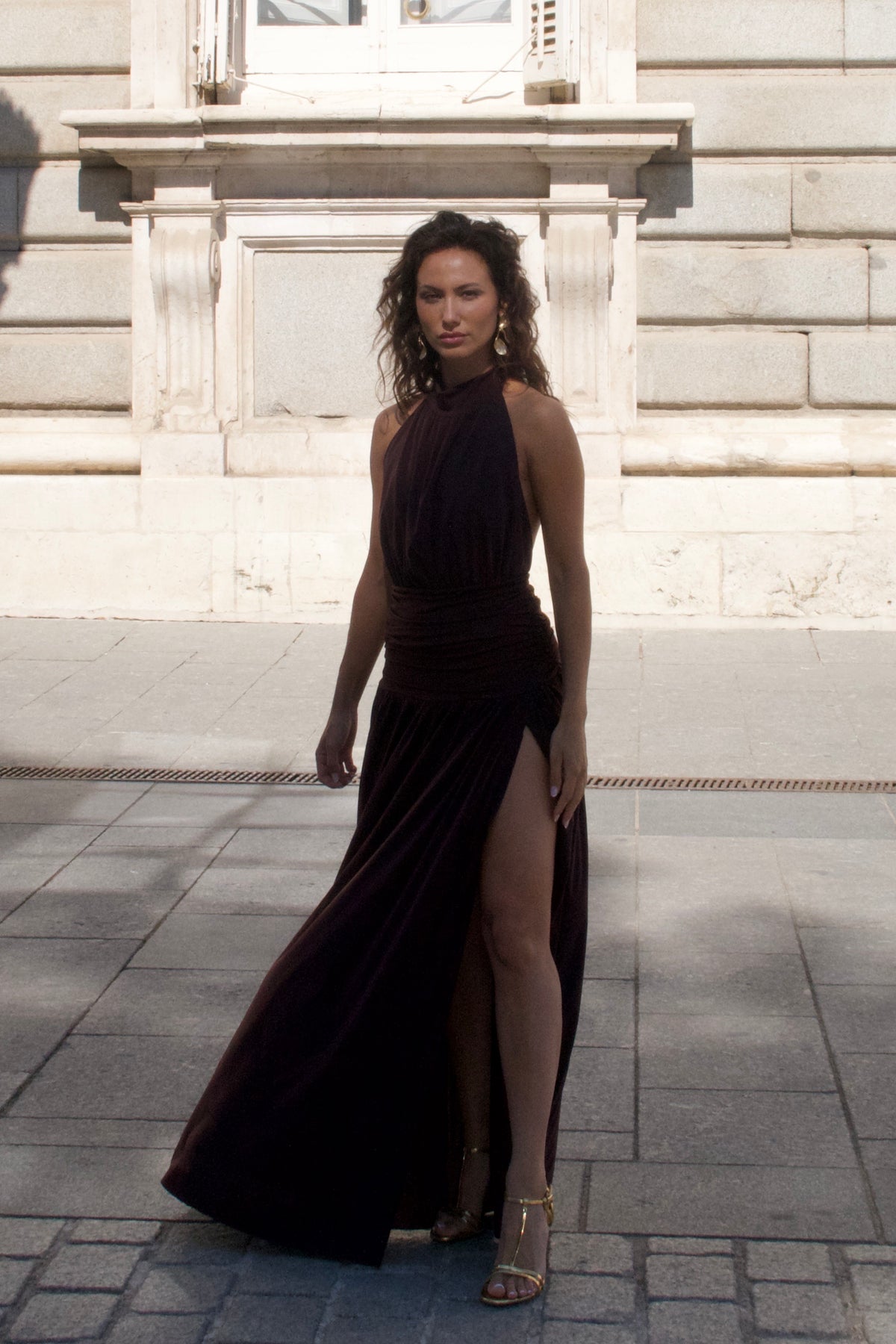 Vestido Largo Dilema chocolate