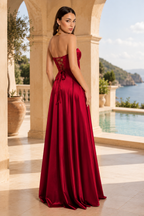 Vestido largo Xiana Rojo