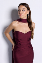 Vestido largo Beberly Burdeos