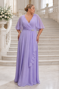 Vestido largo curvy Ingrid Lila