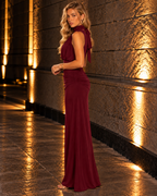 Vestido largo Ainara Burdeos