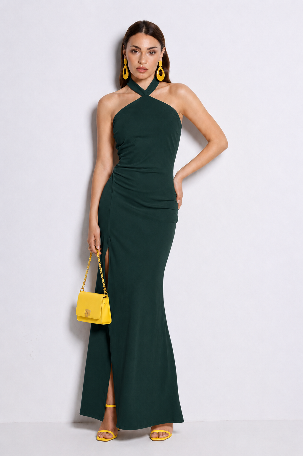 Vestido largo Jenna Botella