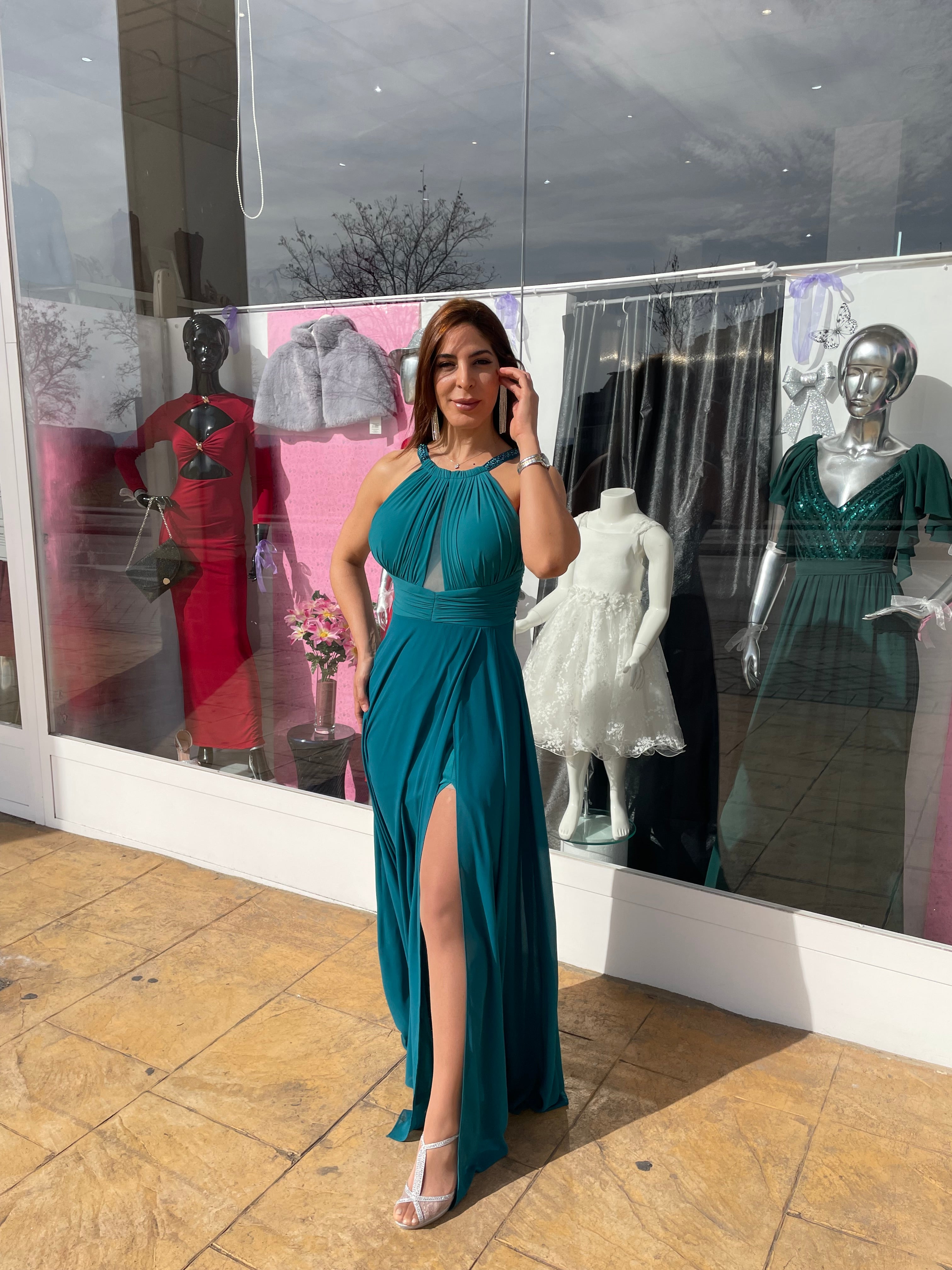 Vestido largo Suhaila petróleo