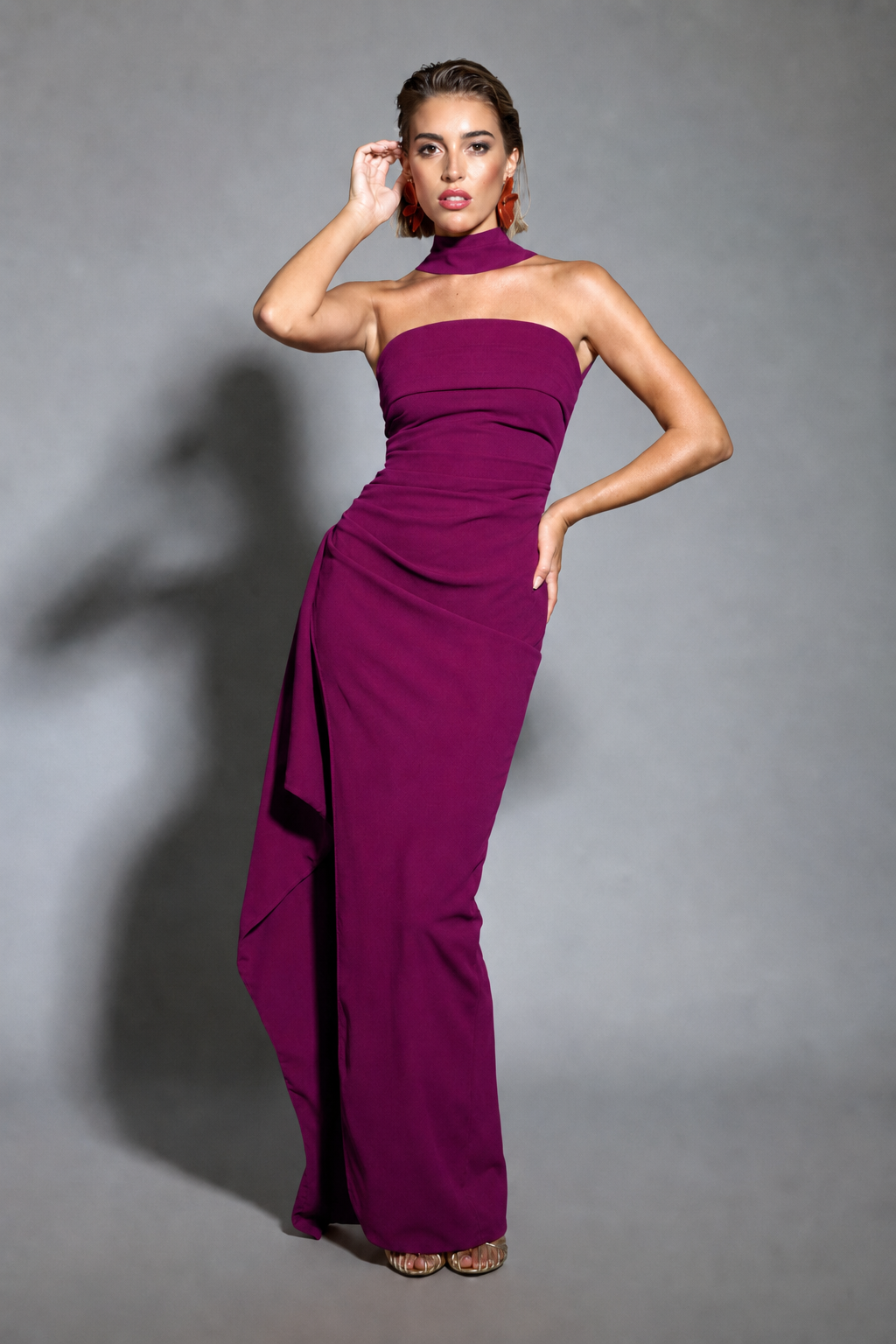 Vestido largo Sidney Cereza