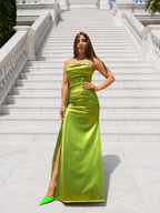 Vestido largo Dafne pistacho