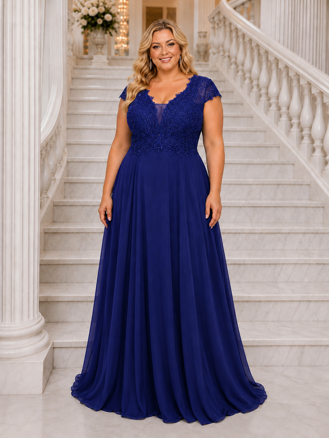 Vestido largo TG Italia Marino