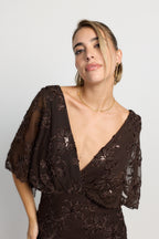 Vestido largo Duna Chocolate