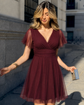 Vestido corto Tamara Burdeos