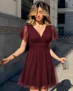 Vestido corto Tamara Burdeos