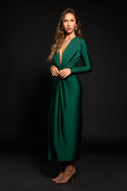 Vestido largo Alexandra manga botella