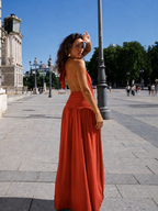 Vestido Largo Dilema Teja