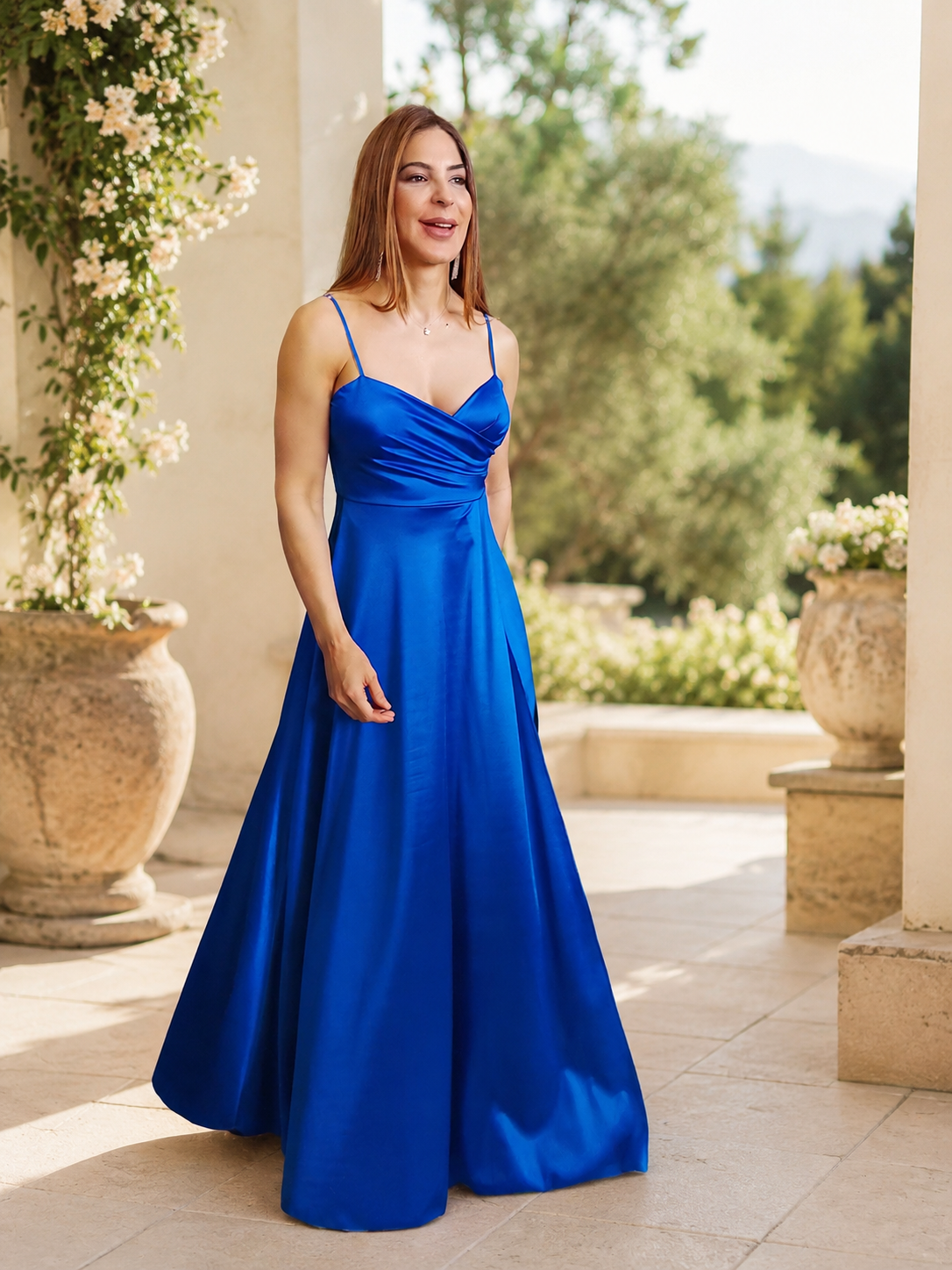 Vestido largo Antía Tiras azulon