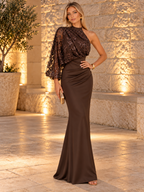 Vestido largo Arish chocolate