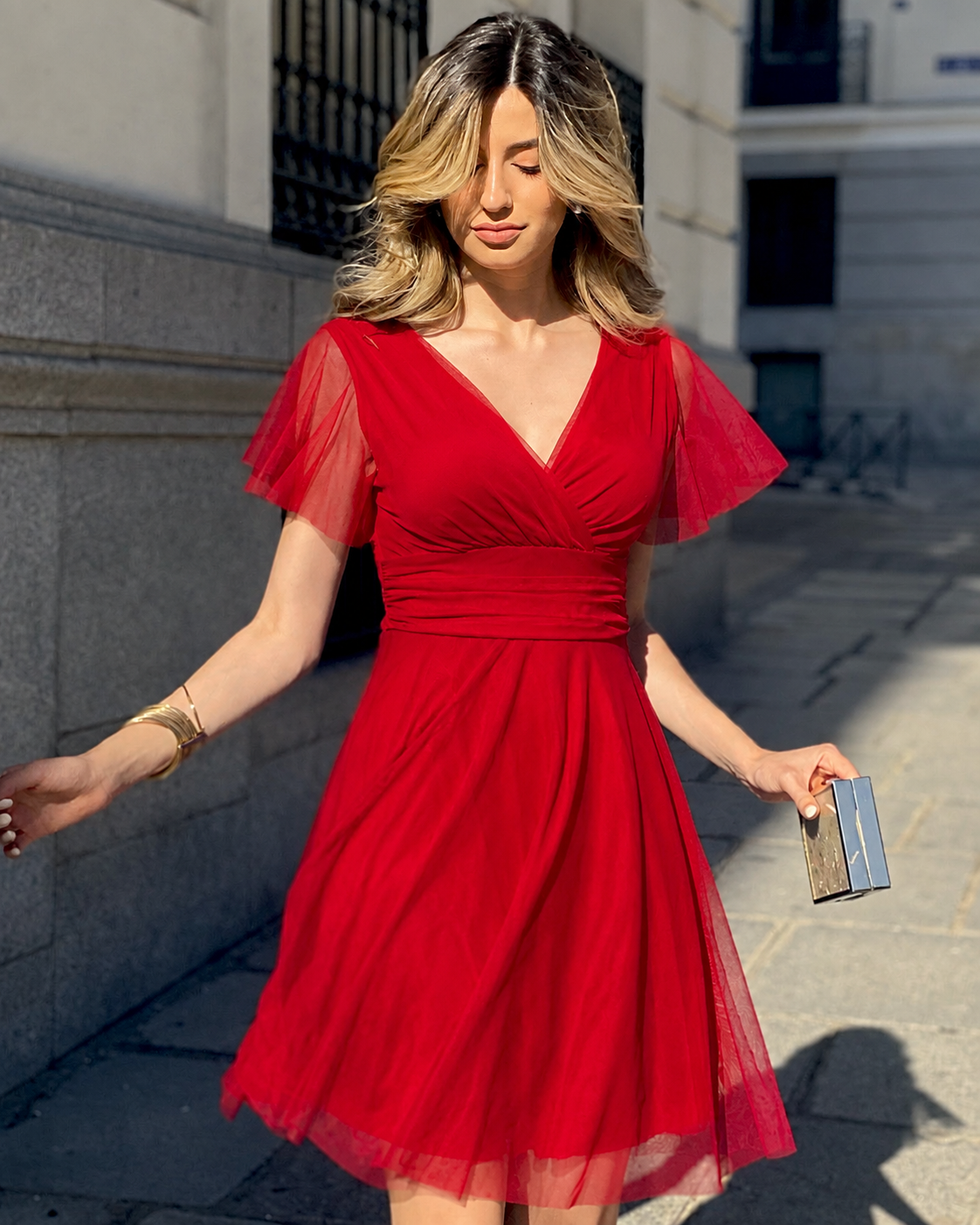 Vestido corto Tamara Rojo