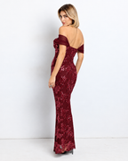 Vestido largo Anais Burdeos