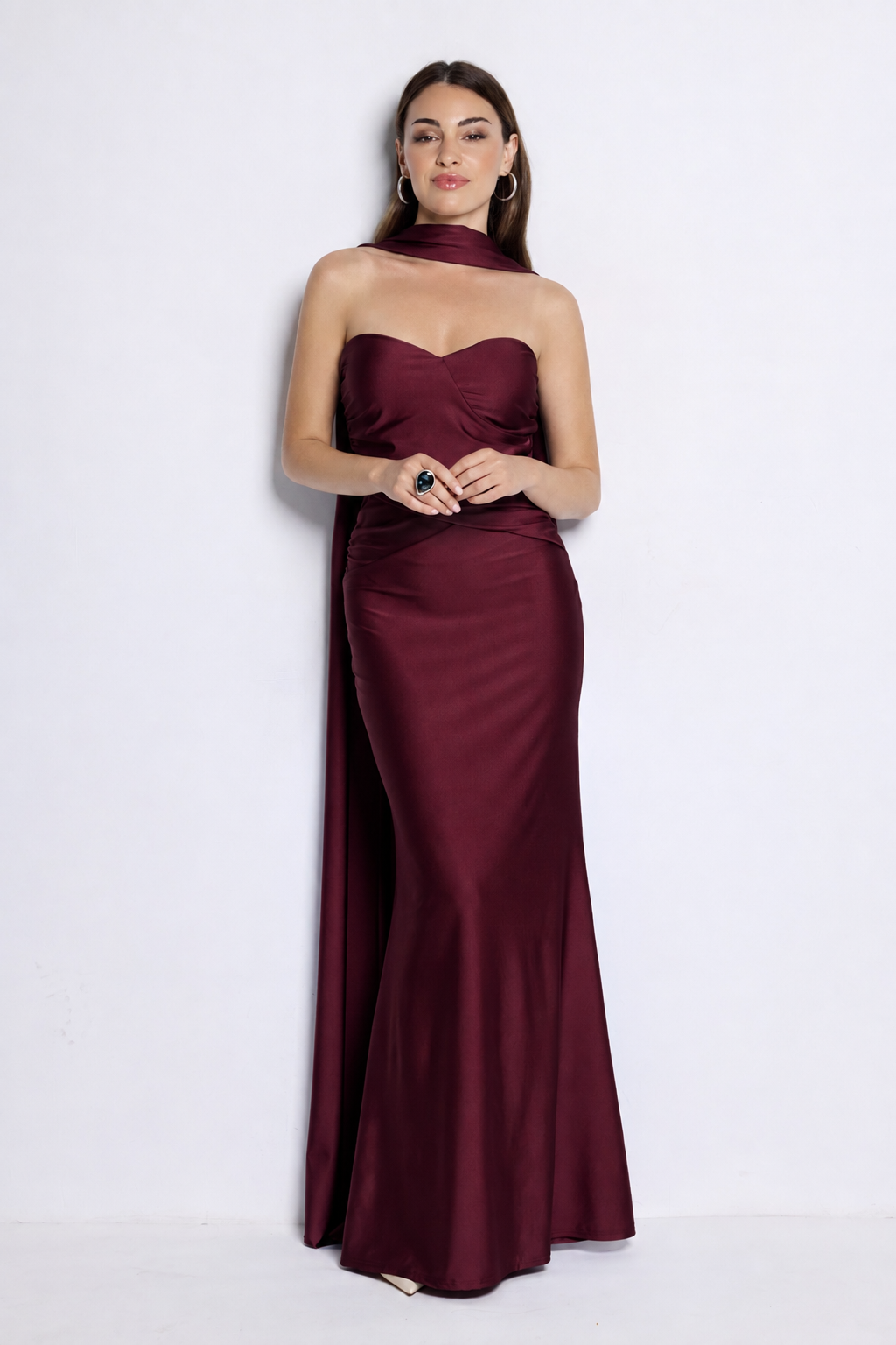Vestido largo Beberly Burdeos