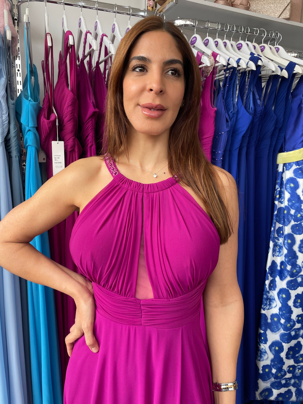 Vestido largo suhaila buganvilla