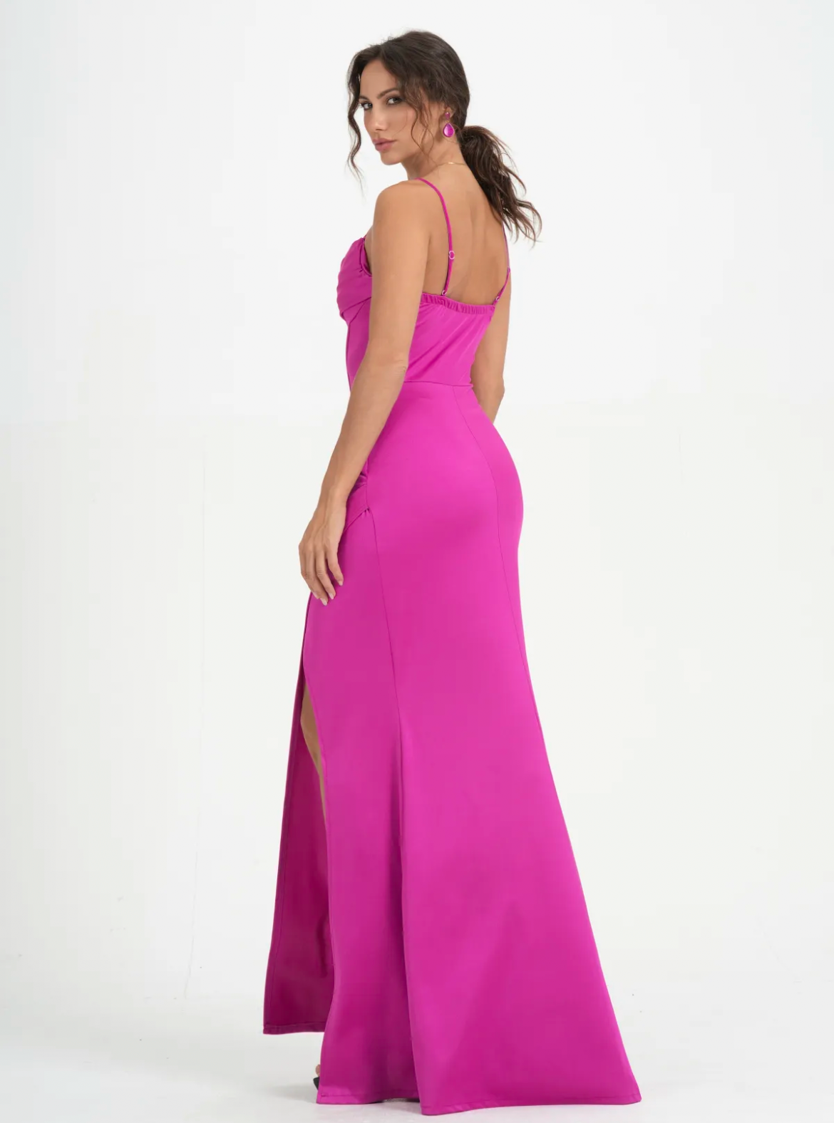 Vestido largo Adrianna amarena
