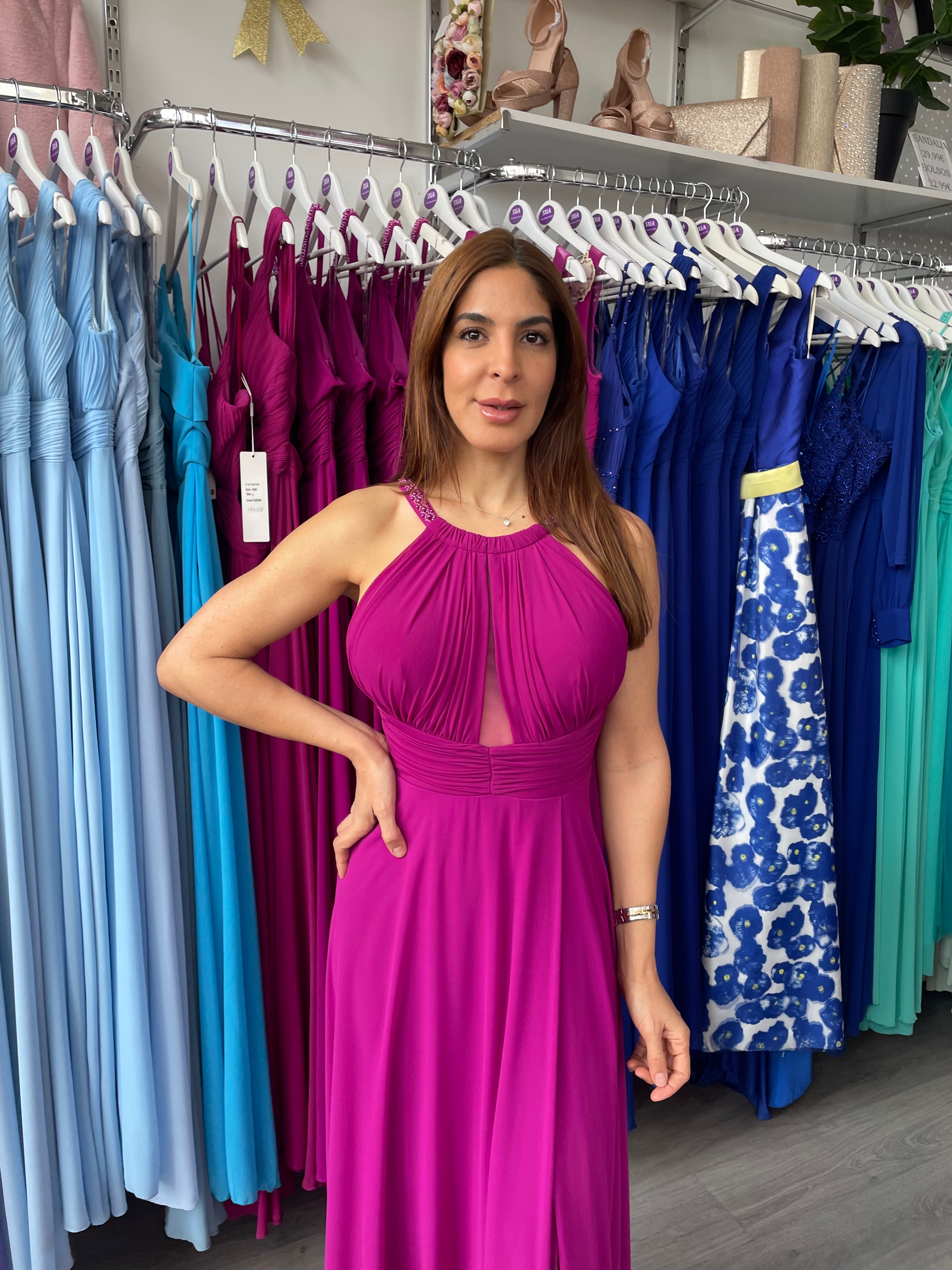 Vestido largo suhaila buganvilla