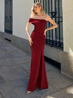 Vestido largo Yanira Burdeos