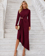 Vestido midi Lix Burdeos