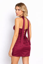 Vestido corto Lindsay Burdeos