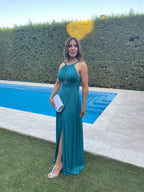 Vestido largo Suhaila Turquesa