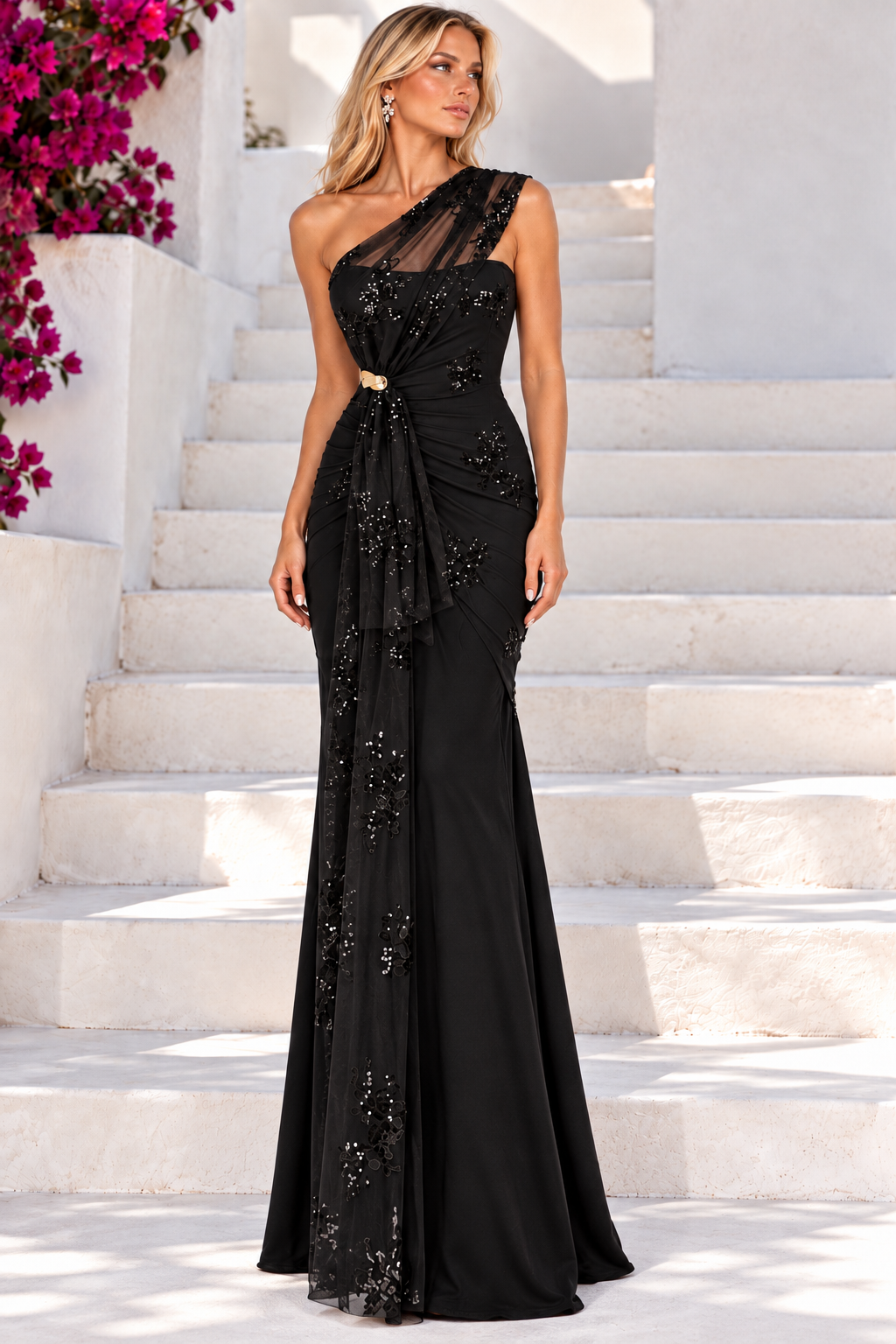 Vestido largo Revel  Negro