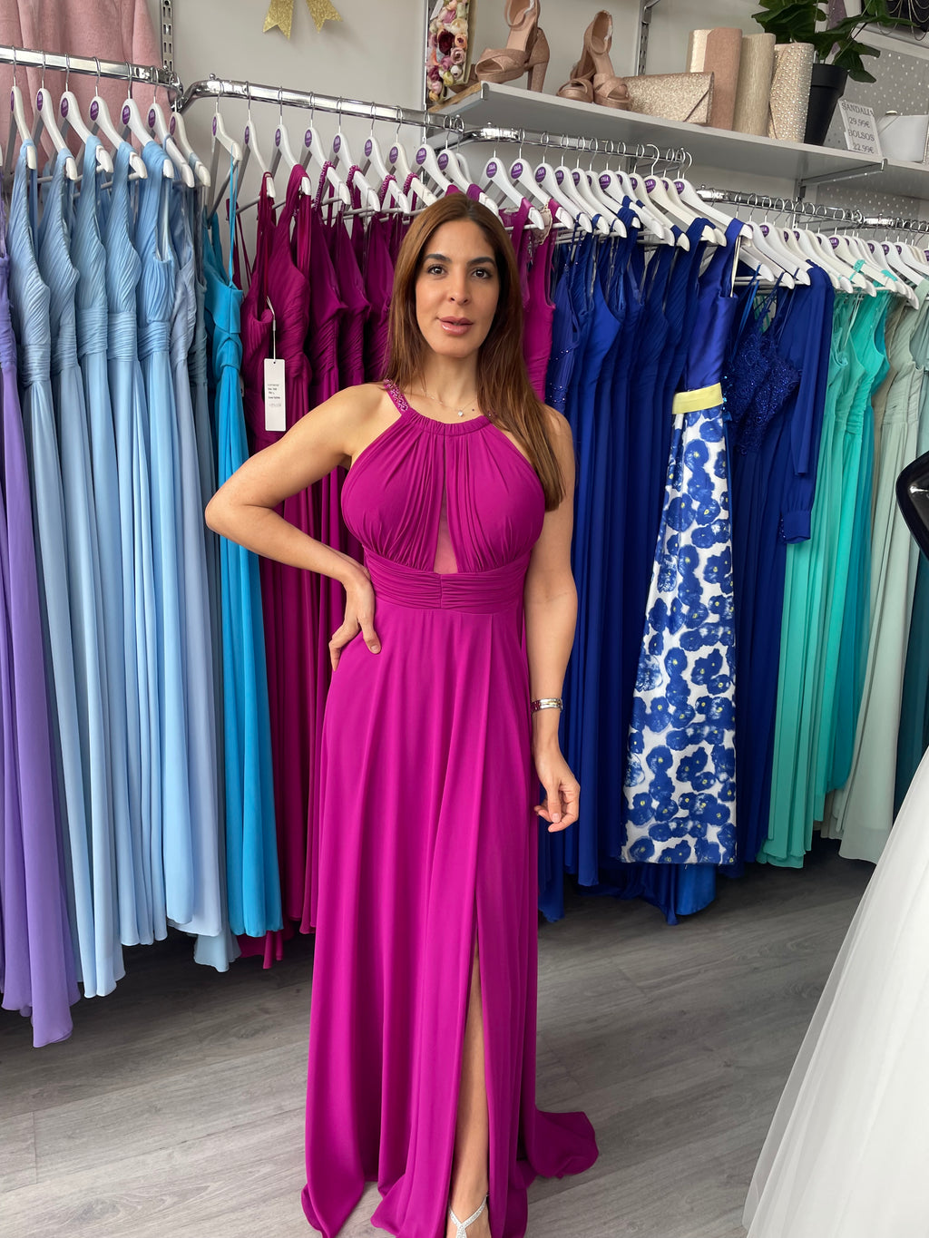 Vestido largo suhaila buganvilla