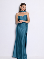 Vestido largo Beberly Petróleo