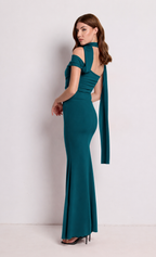 Vestido largo Tirma petróleo