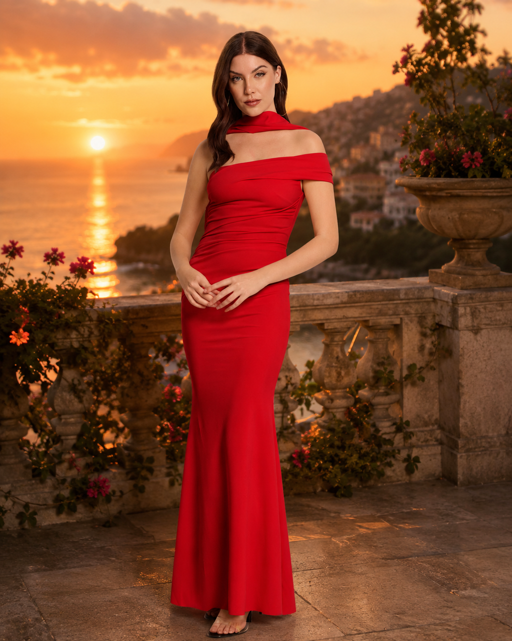 Vestido largo Tirma Rojo