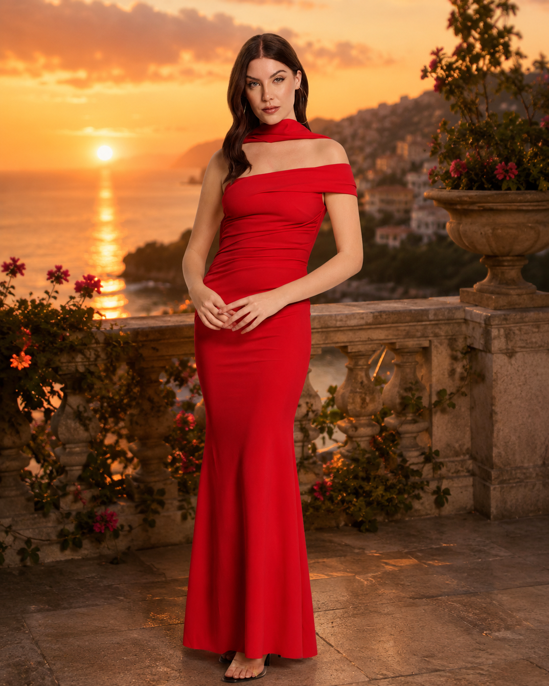 Vestido largo Tirma Rojo