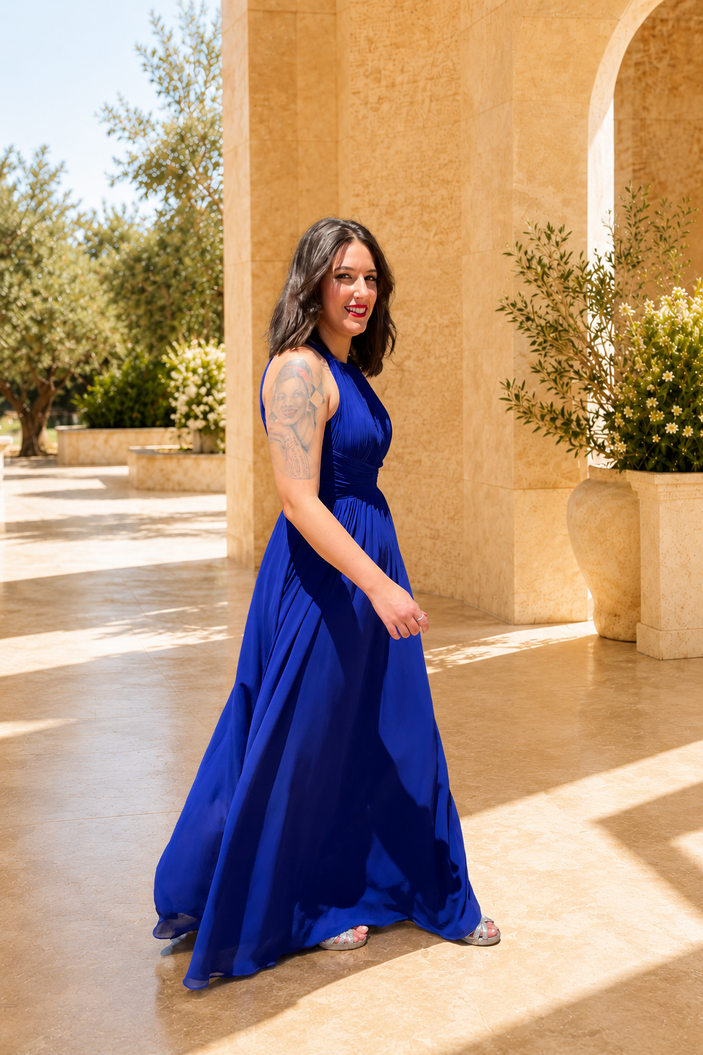 Fabiola Azulón Long Dress