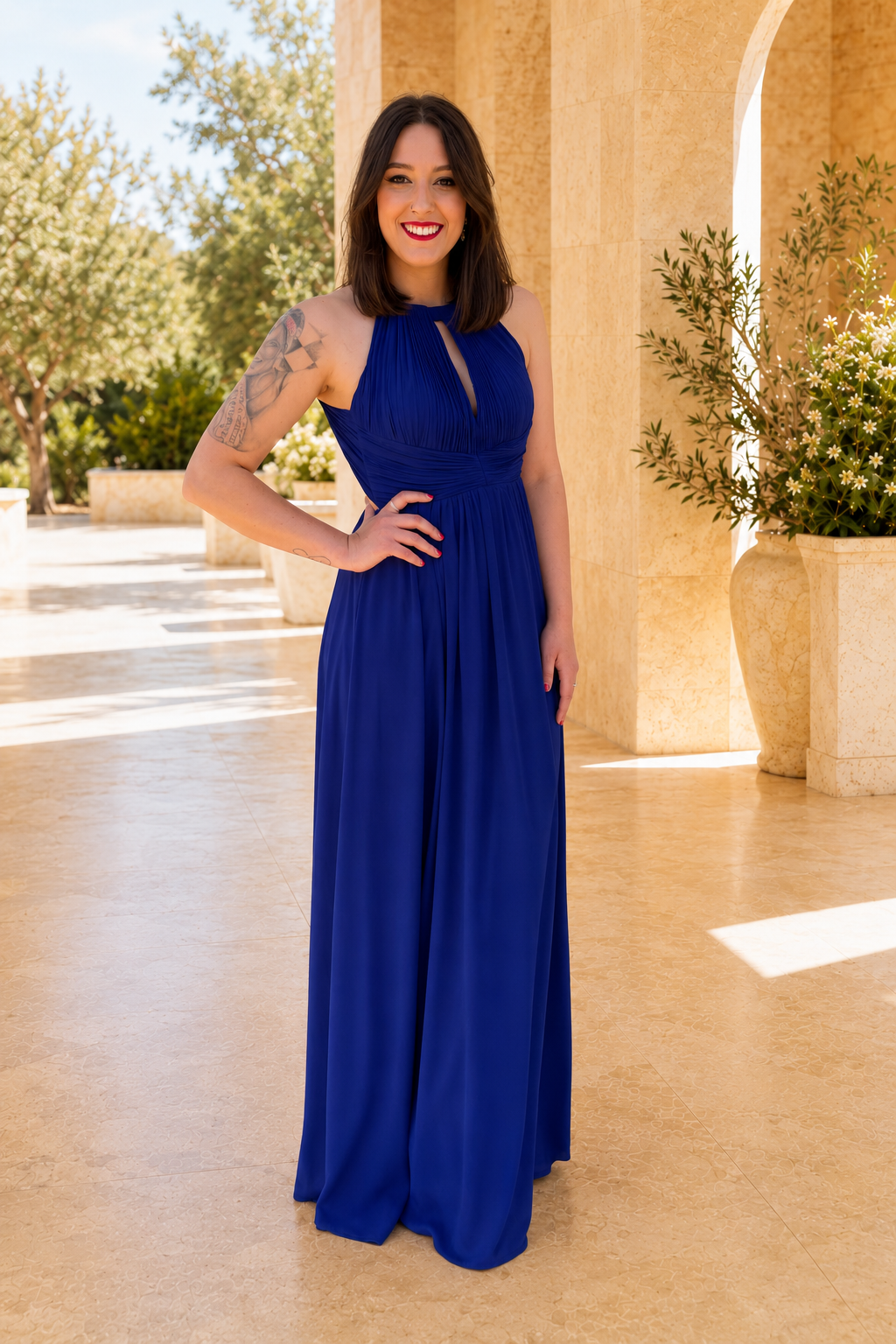 Fabiola Azulón Long Dress